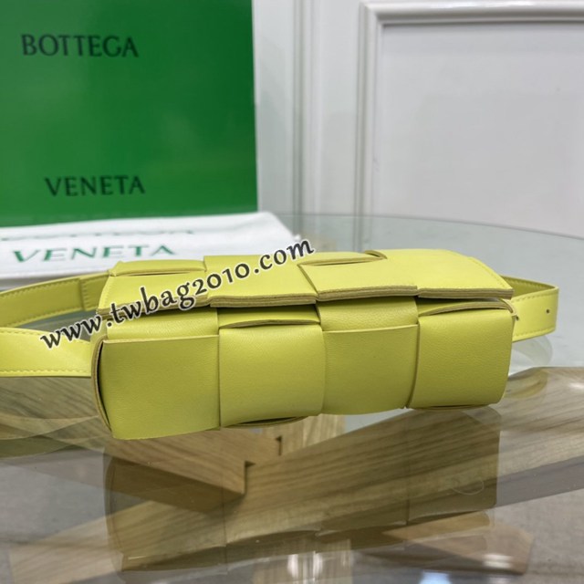 Bottega veneta高端女包 KF0015奇異果色 寶緹嘉CAEESTTE腰包 BV經典款手工編織手包腰包胸包斜挎包  gxz1204